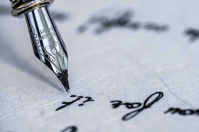 ink pen, fountain pen, pen, write, writing implement, writing tool, paper, letter, communication, communicate, contact, correspondence, old, ink pen, ink pen, fountain pen, fountain pen, fountain pen, fountain pen, fountain pen, pen, pen. Verify the contracting party before committing a creator media kit to any vendor